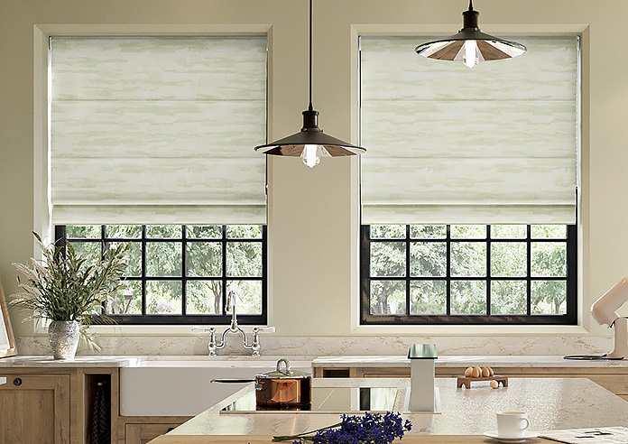 Glamour, Verde - Motorised Roman Blind - Image 3